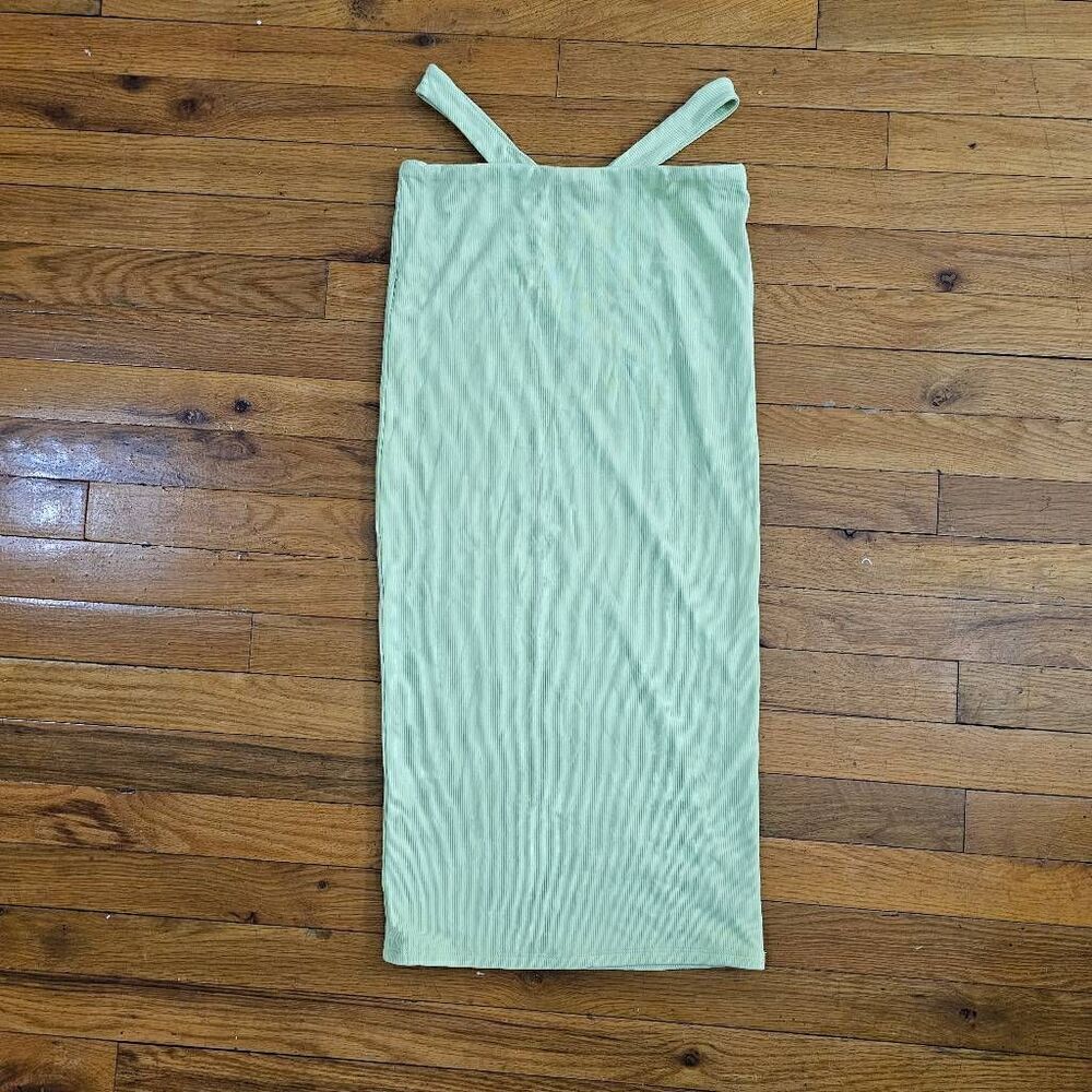 Naked Wardrobe Green Midi Pencil Skirt Medium